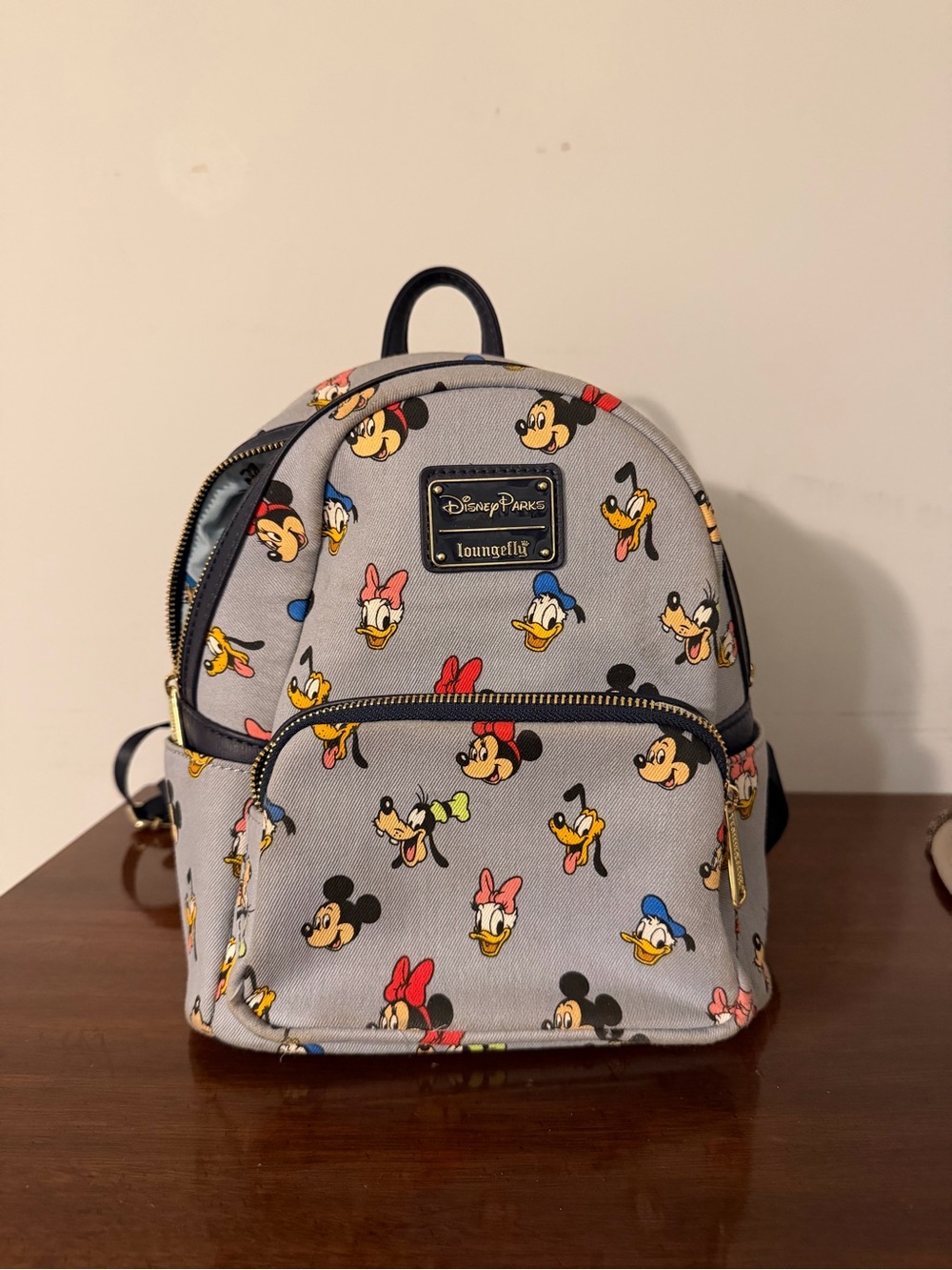 Disney Parks Loungefly Mickey & Friends Mini Backpack Gray Exclusive Bag